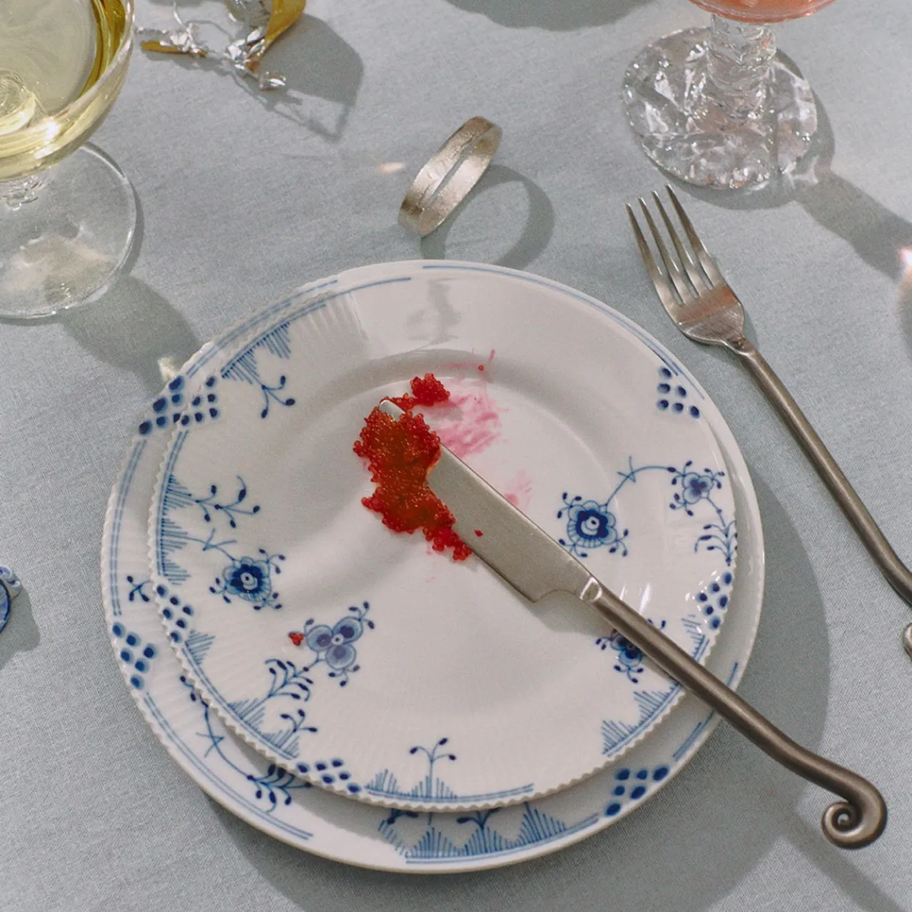 Blue Elements Plate, 22 cm