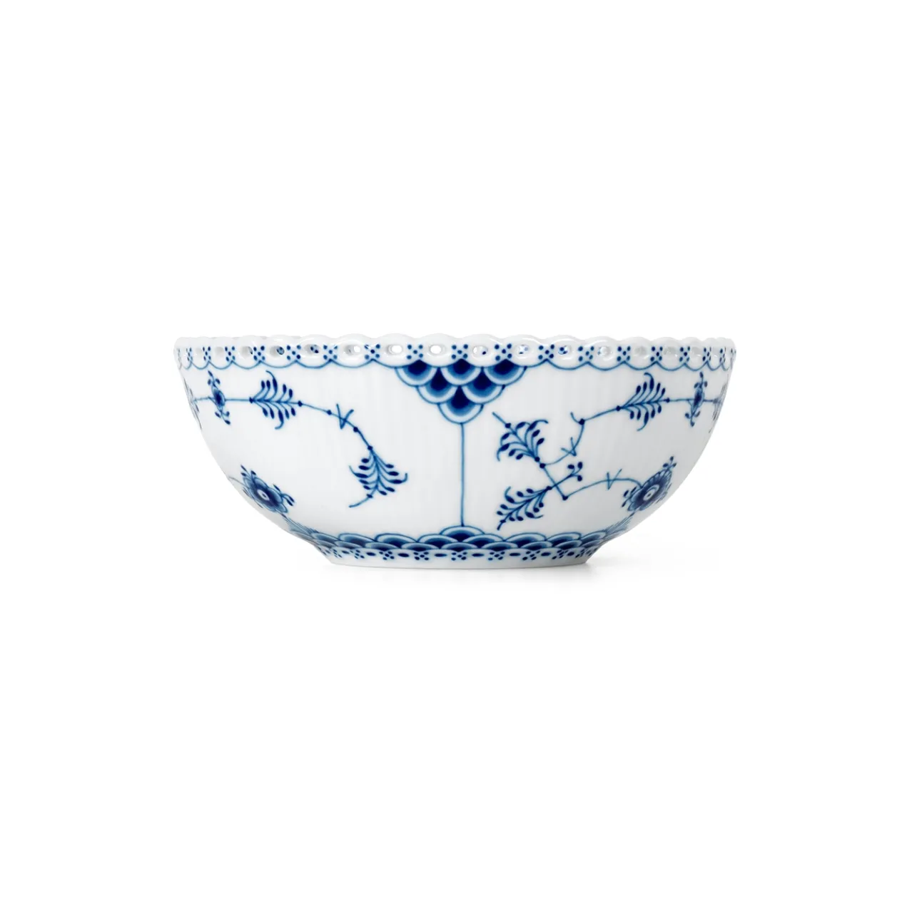 Blue Fluted Full Lace Bowl, 50 cl
