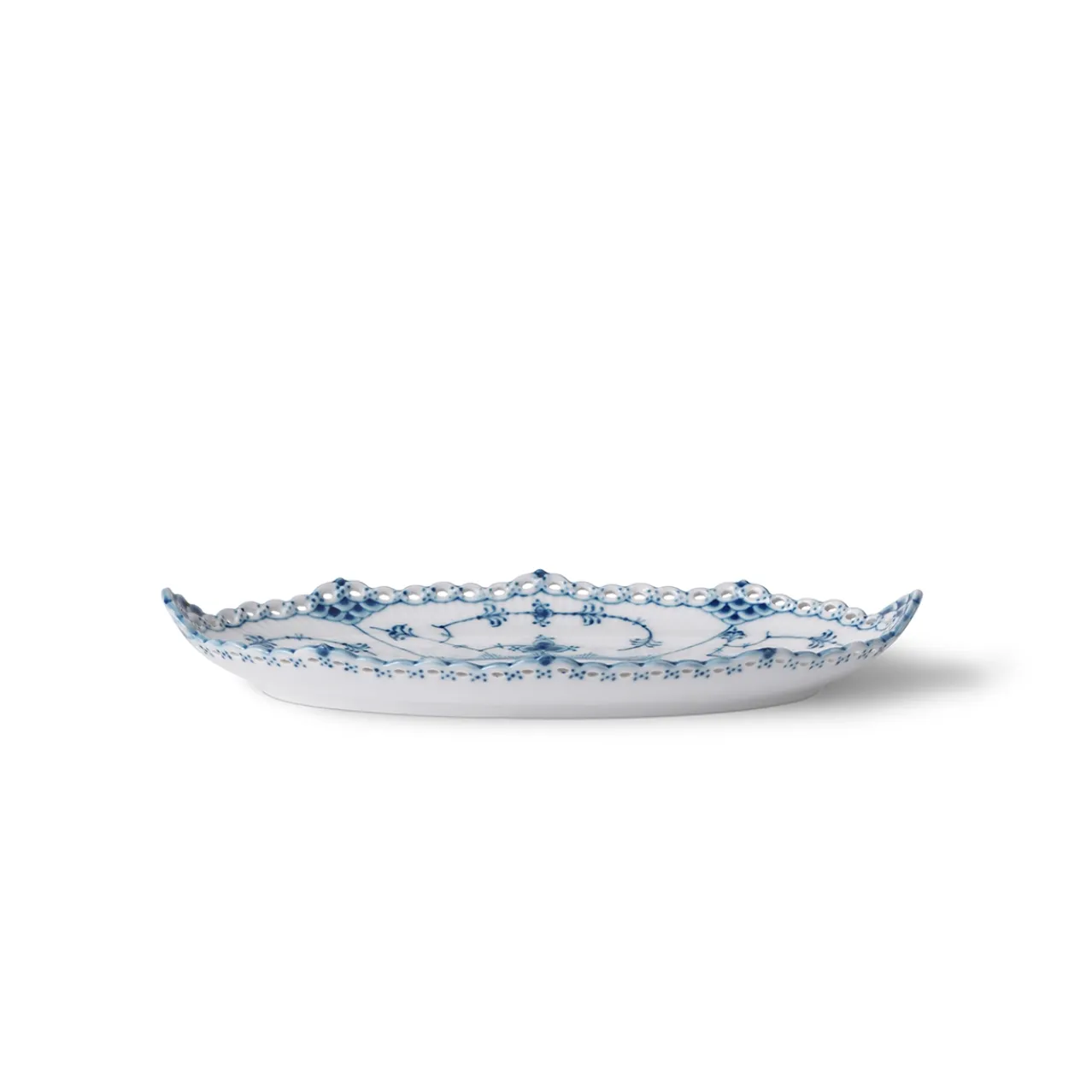 Blue Fluted Full Lace Dish, 24.5 cm