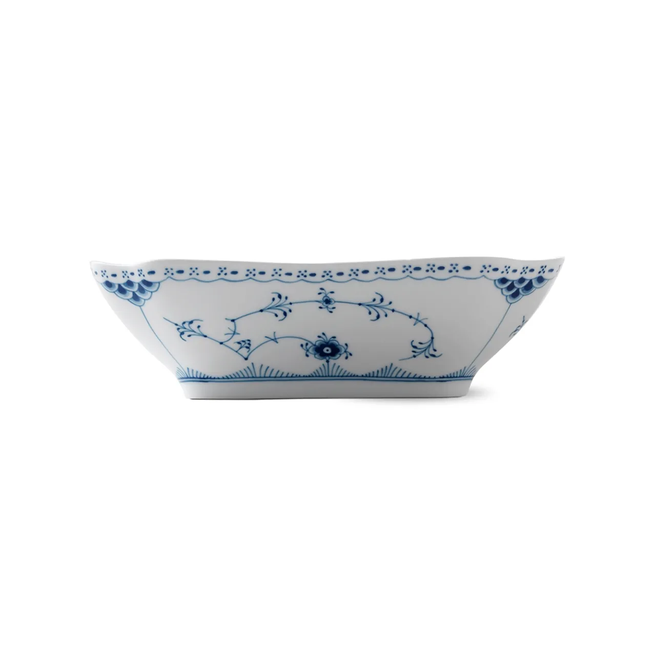 Blue Fluted Half Lace Bowl, 80 cl