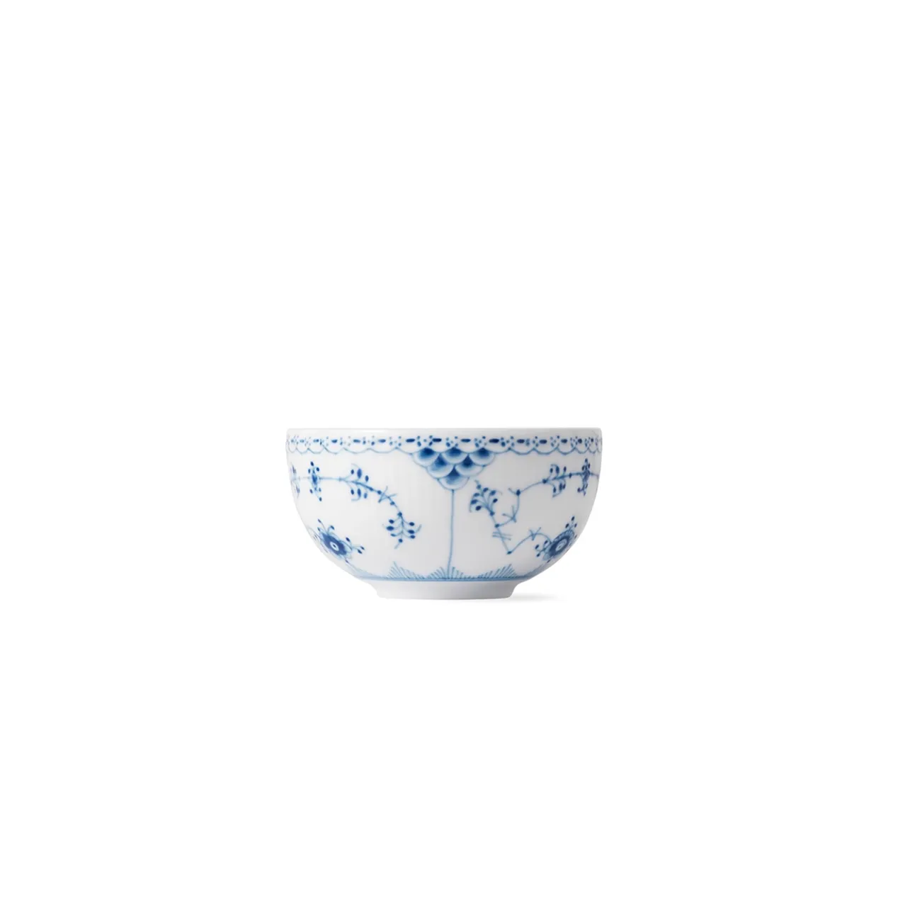Blue Fluted Half Lace Bowl, 35 cl