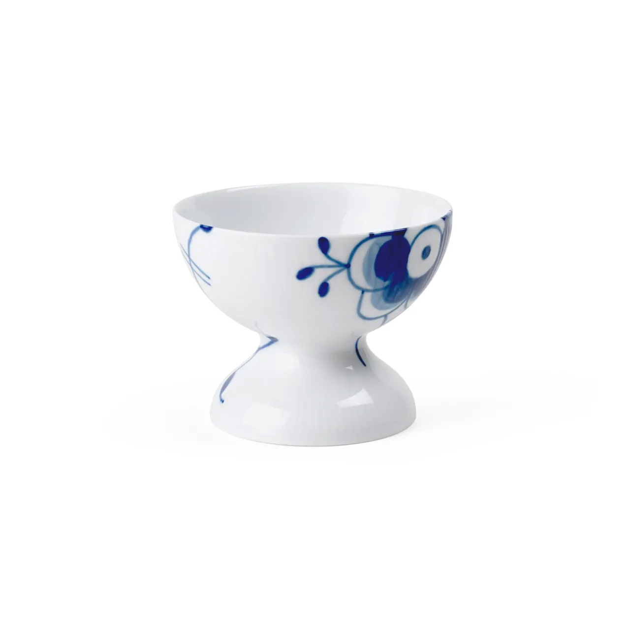 Blue Fluted Mega Bowl on Foot, 19 cl