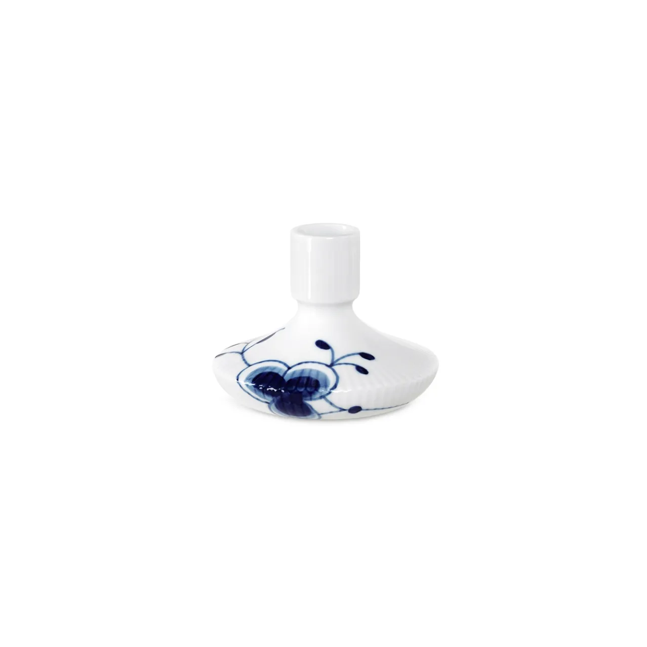 Blue Fluted Mega Candle Holder, 8 cm