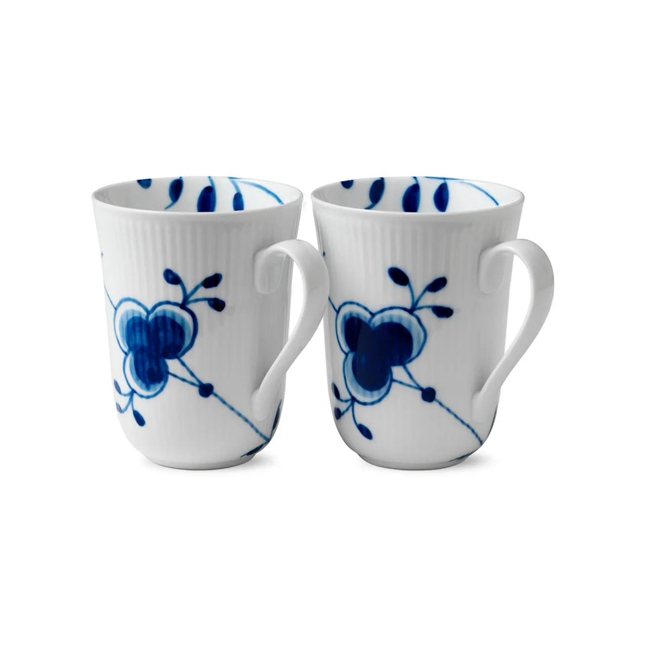 Blue Fluted Mega Cup, 36 cl, 2 pcs