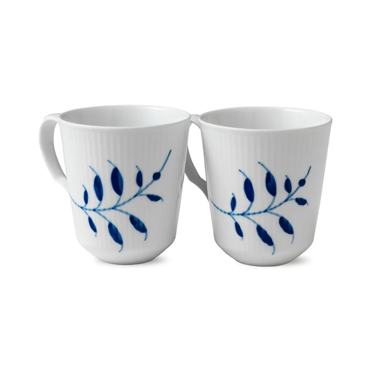 Blue Fluted Mega Cup, 38 cl, 2 pcs