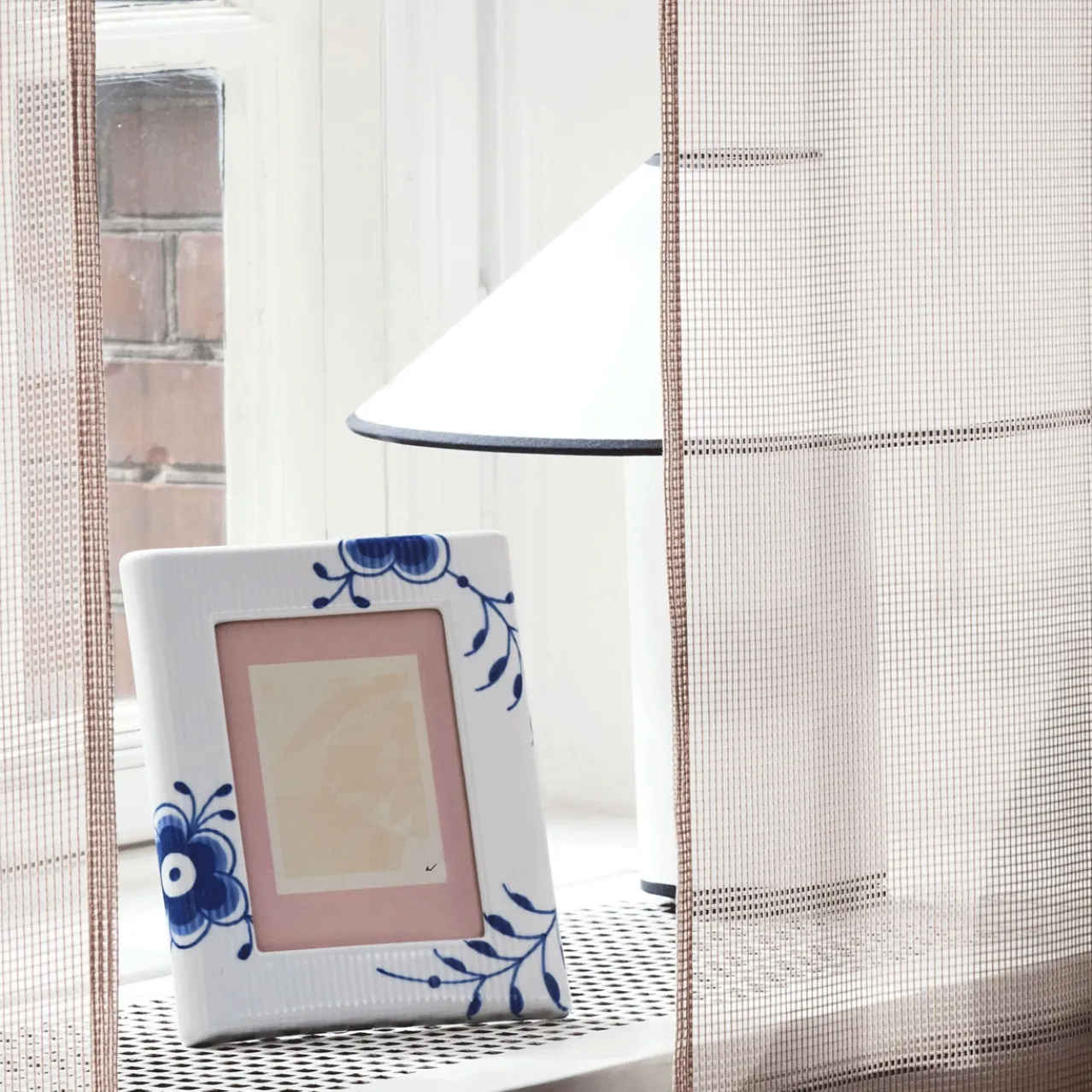 Blue Fluted Mega Picture Frame, 21 cm