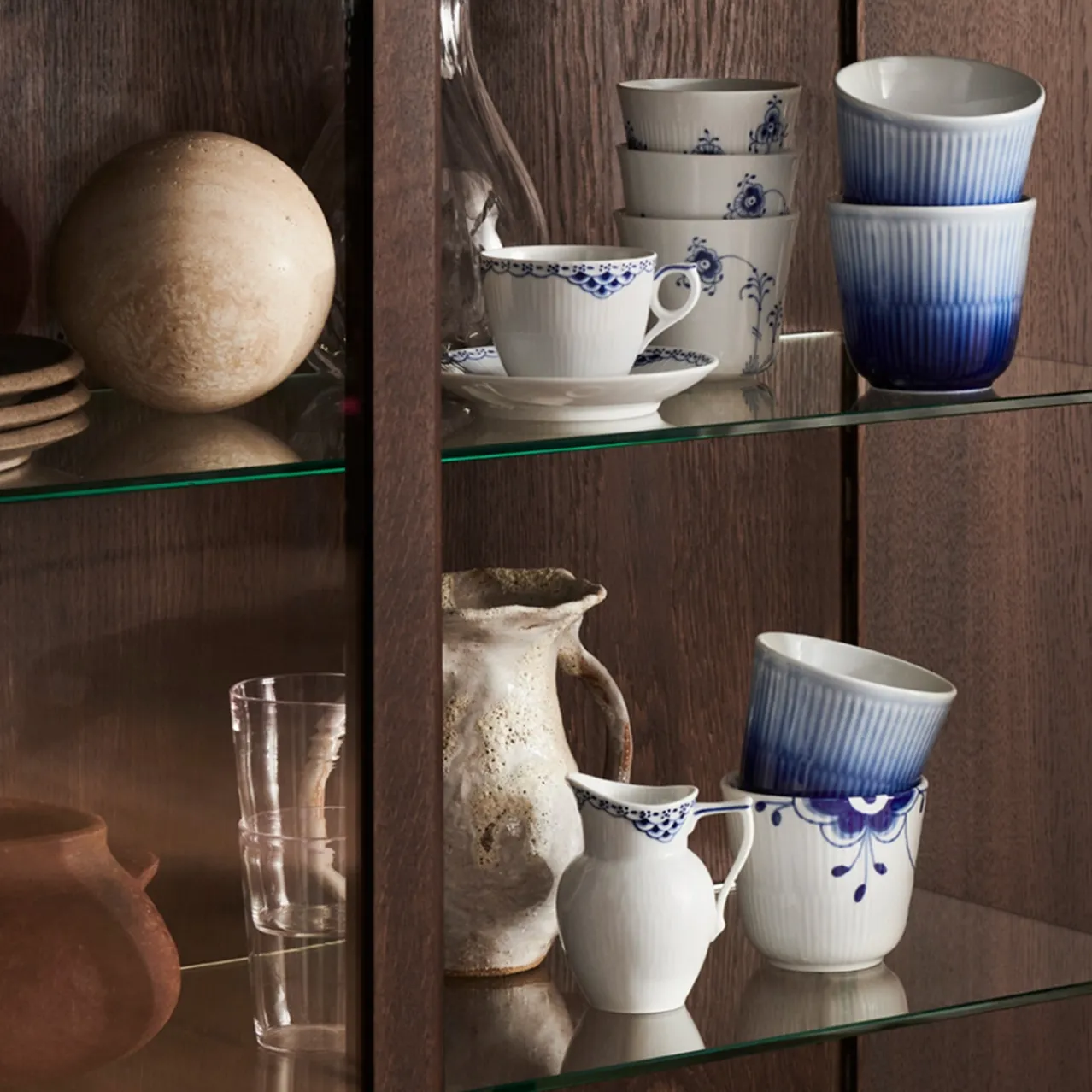 Blue Fluted Mega Thermal Mug, 26 cl