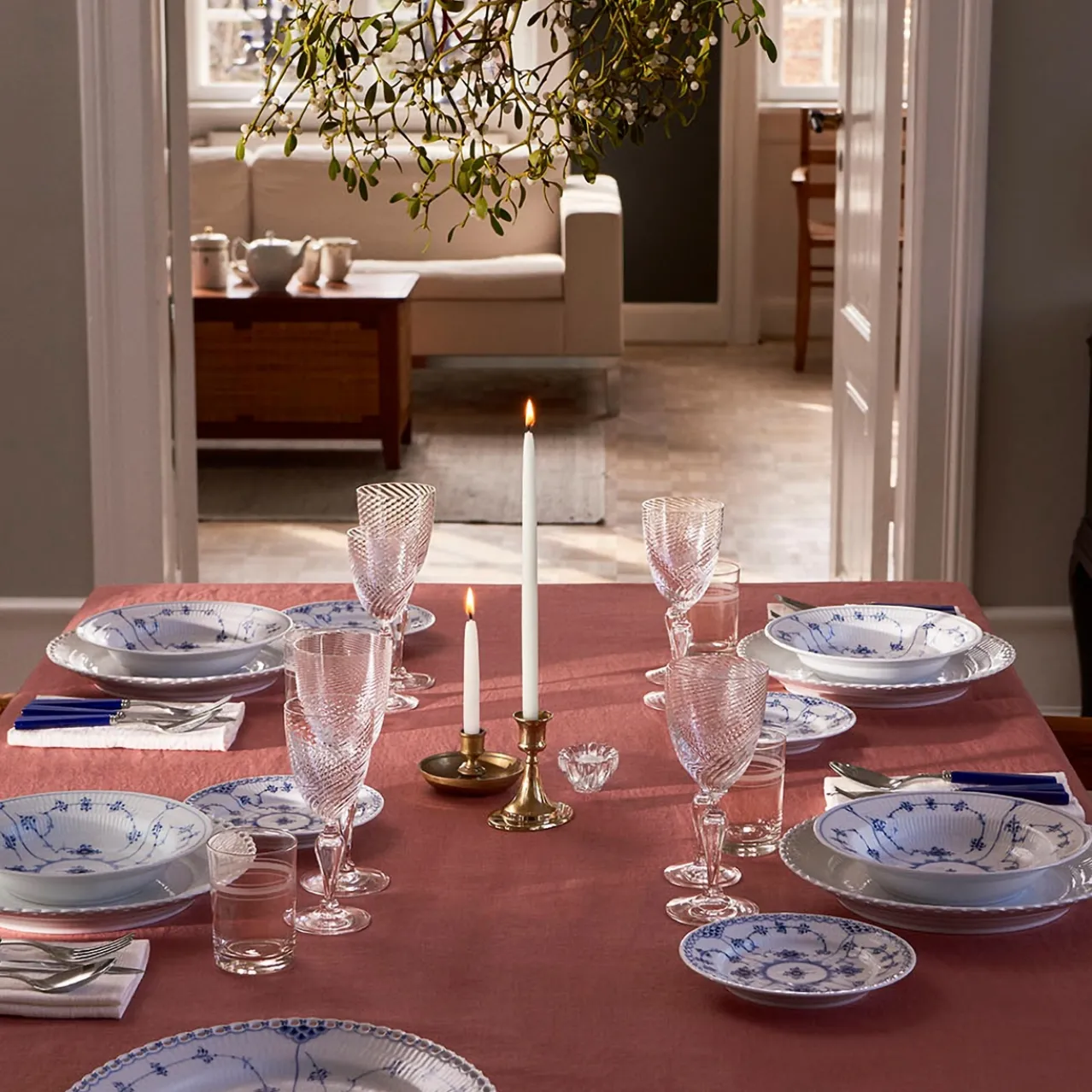 Blue Fluted Plain Deep Plate, 23 cm