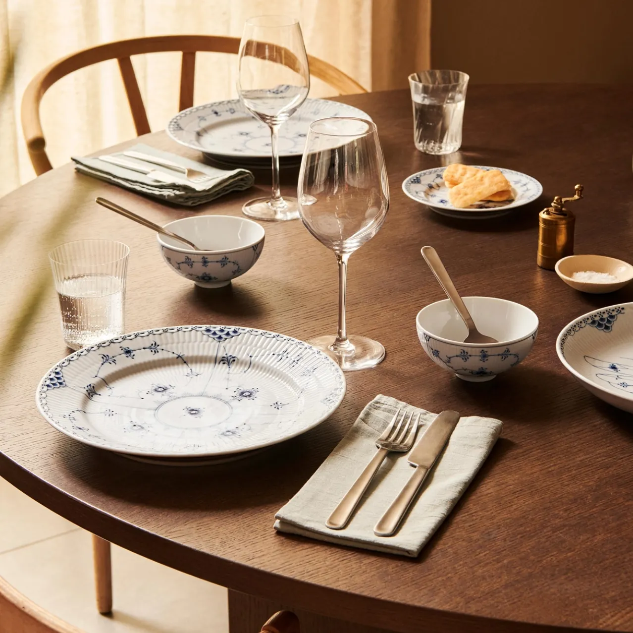 Blue Fluted Plain Bowl, 30 cl, 2 pcs