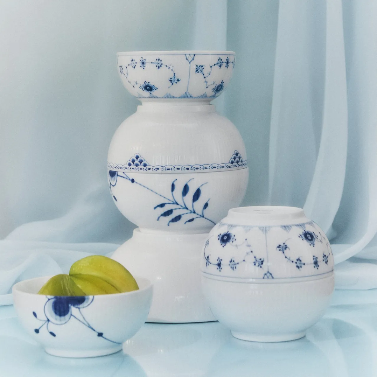 Blue Fluted Plain Bowl, 110 cl