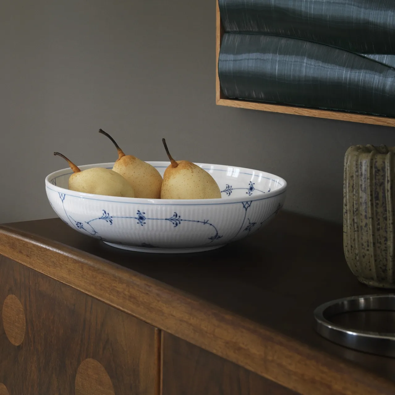 Blue Fluted Plain Bowl, 240 cl