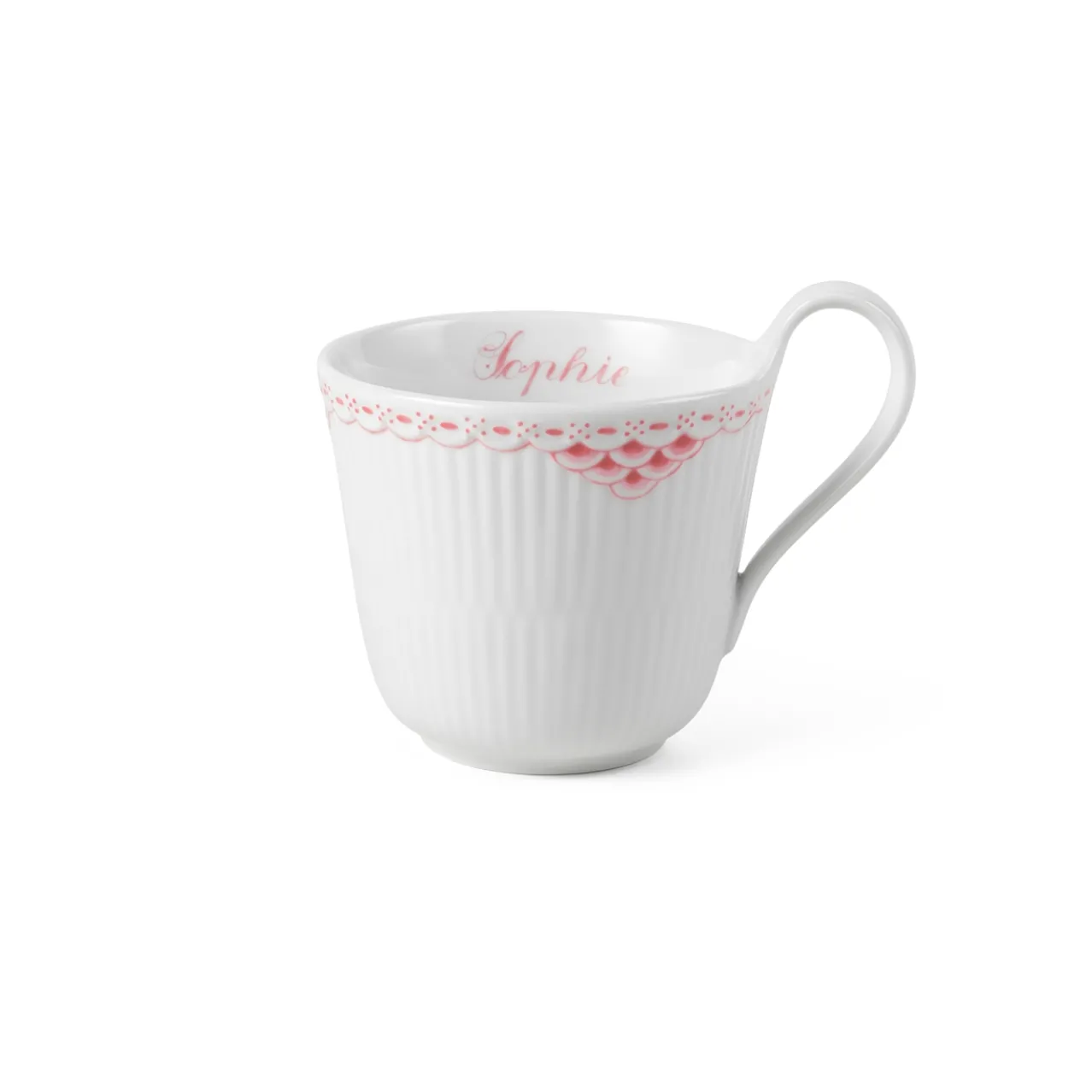 Coral Lace High Handle Cup, Bespoke, 33 cl