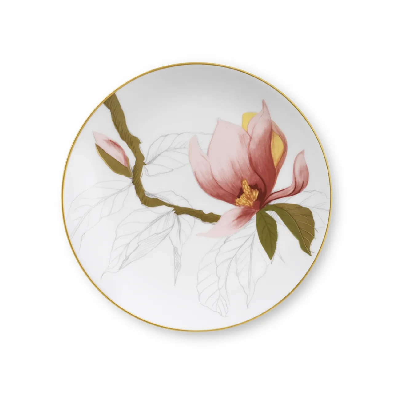 Flora Plate, Magnolia, 19 cm