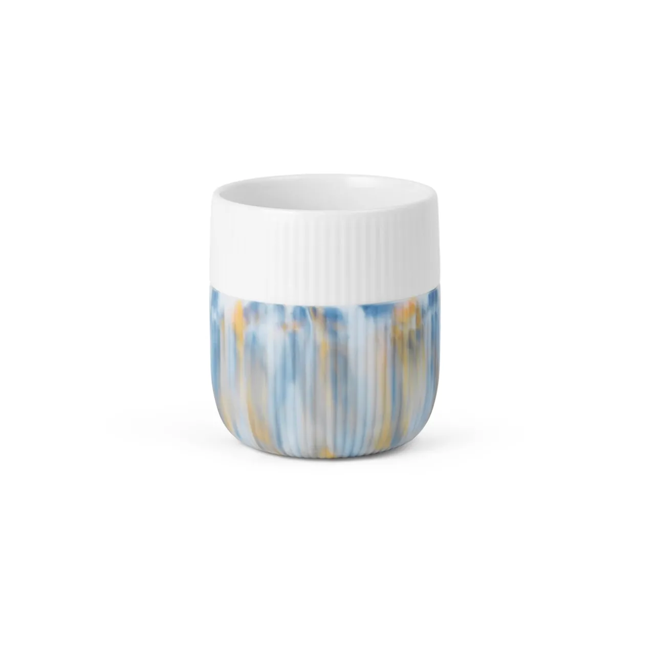 Fluted Contrast Marble Mug, Ocean Mist, 35 cl