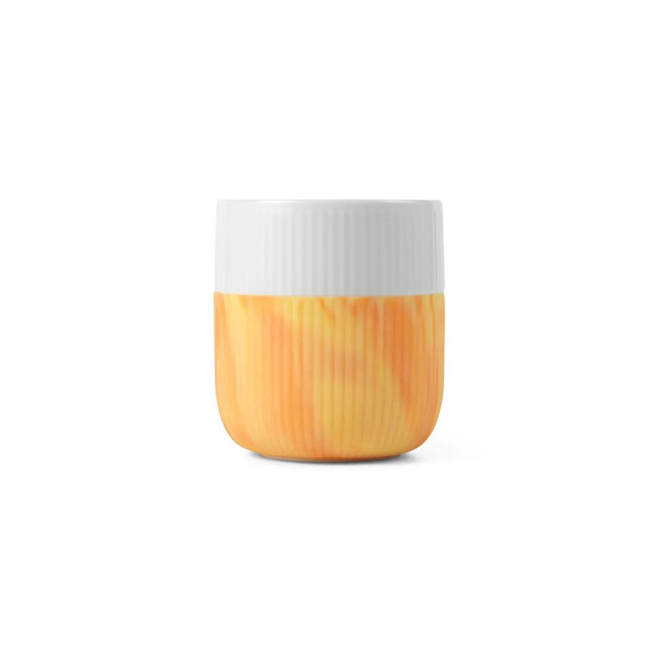 Fluted Contrast Marble Mug, Fiery Yellow, 35 cl