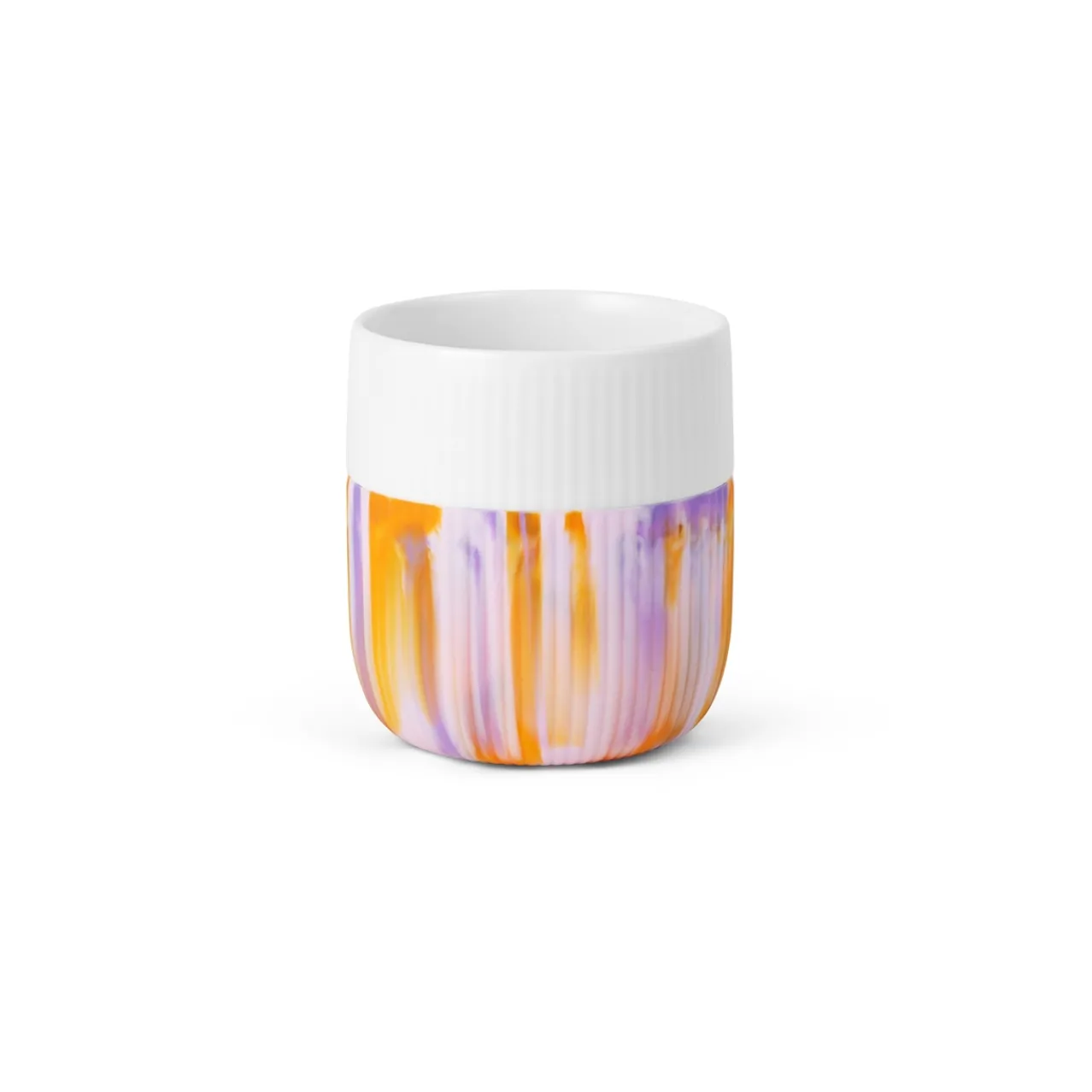 Fluted Contrast Marble Mug, Morning Sky, 35 cl