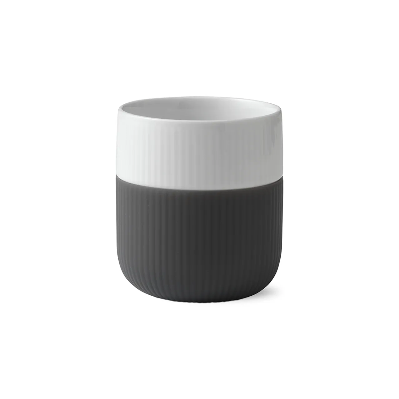 Fluted Contrast Mug, Anthracite, 35 cl