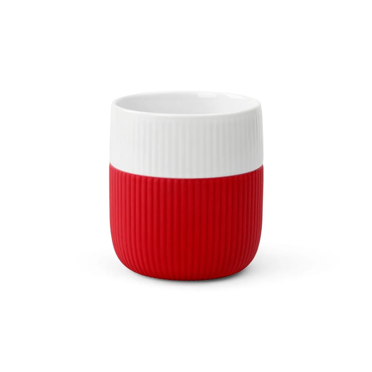 Fluted Contrast Mug, Crimson, 35 cl