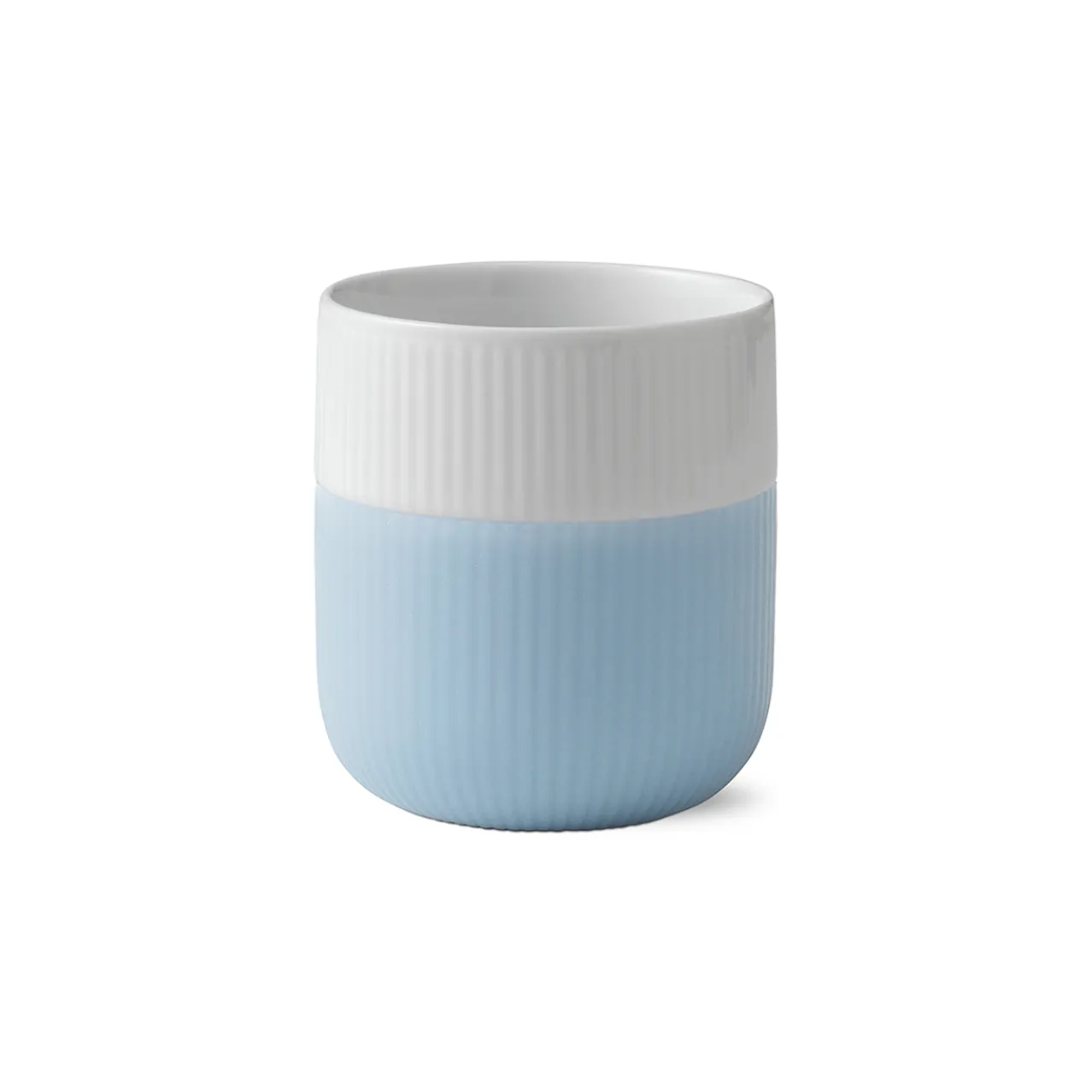 Fluted Contrast Mug, Light Blue, 35 cl