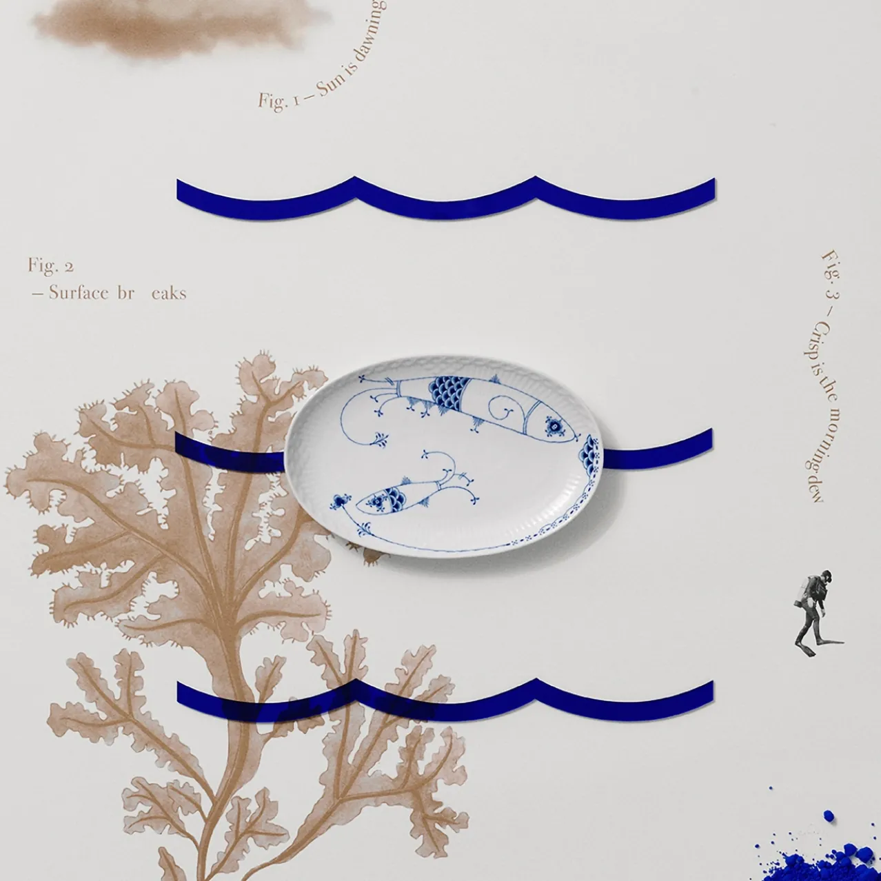 Royal Creatures Assiette, Herring, 23.5 cm