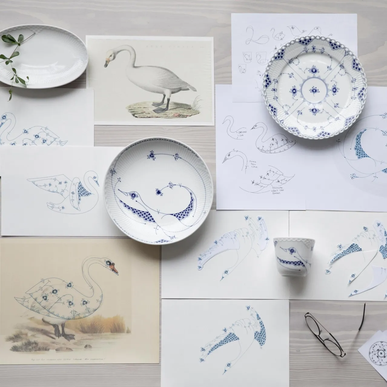 Royal Creatures Shallow Bowl, Swan, 25 cm