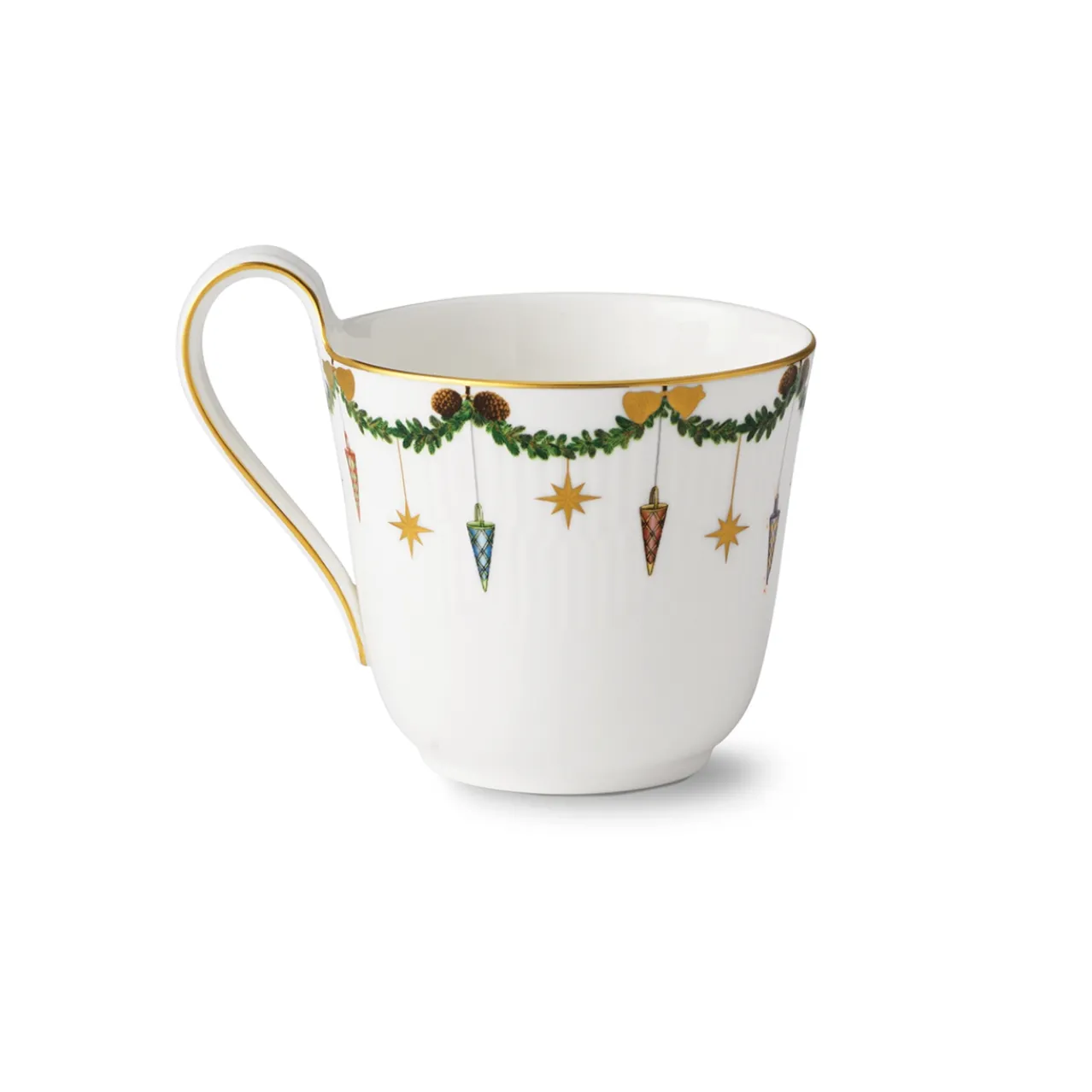 Star Fluted Christmas High Handle Cup, 33 cl