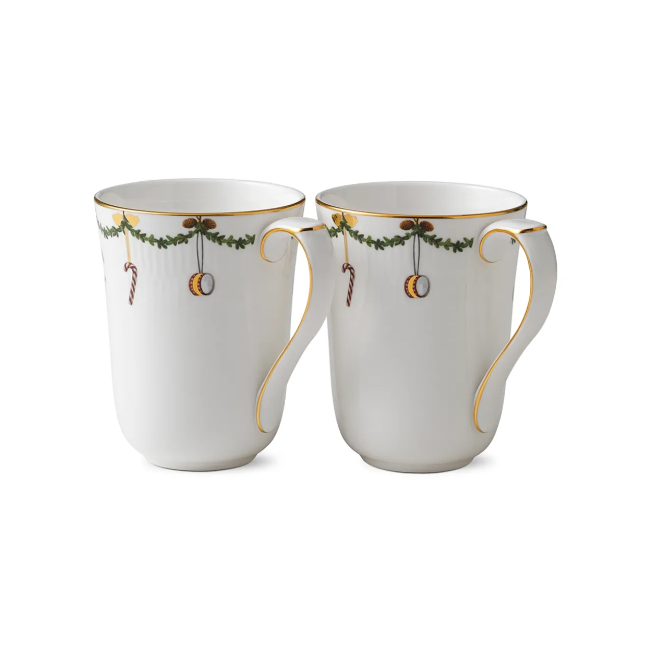 Star Fluted Christmas Cup, 36 cl, 2 pcs