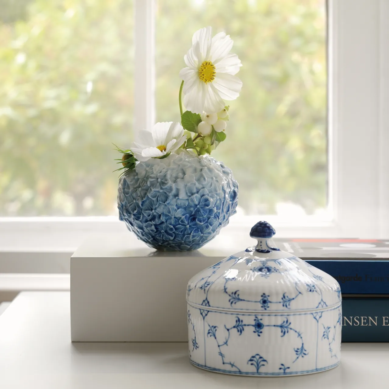 The Art of Giving Flowers, Vase, Hydrangea, Light Blue, 10 cm