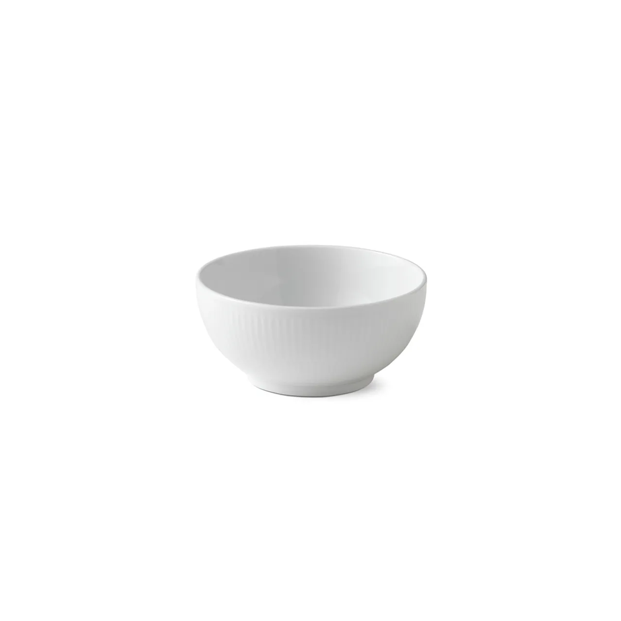 White Fluted Bowl, 47 cl