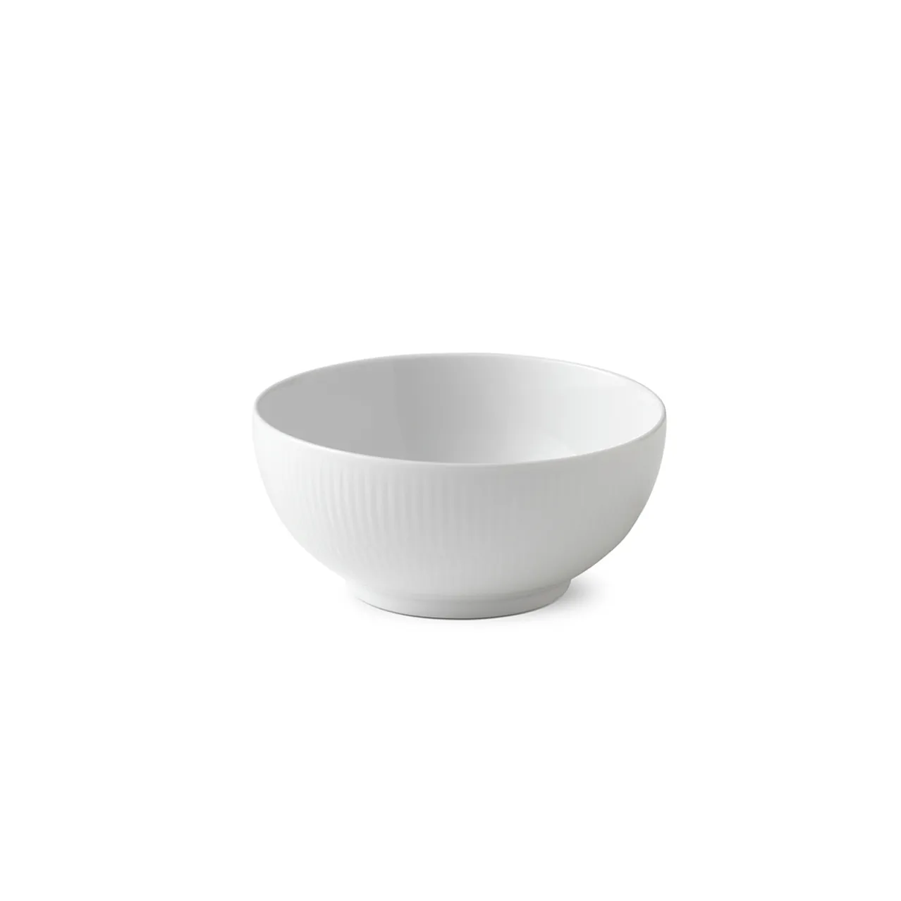 White Fluted Bowl, 73 cl