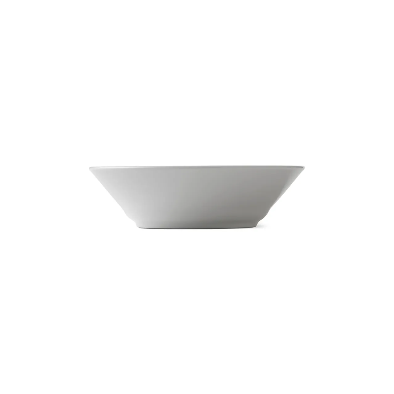 White Fluted Deep Plate, 17 cm
