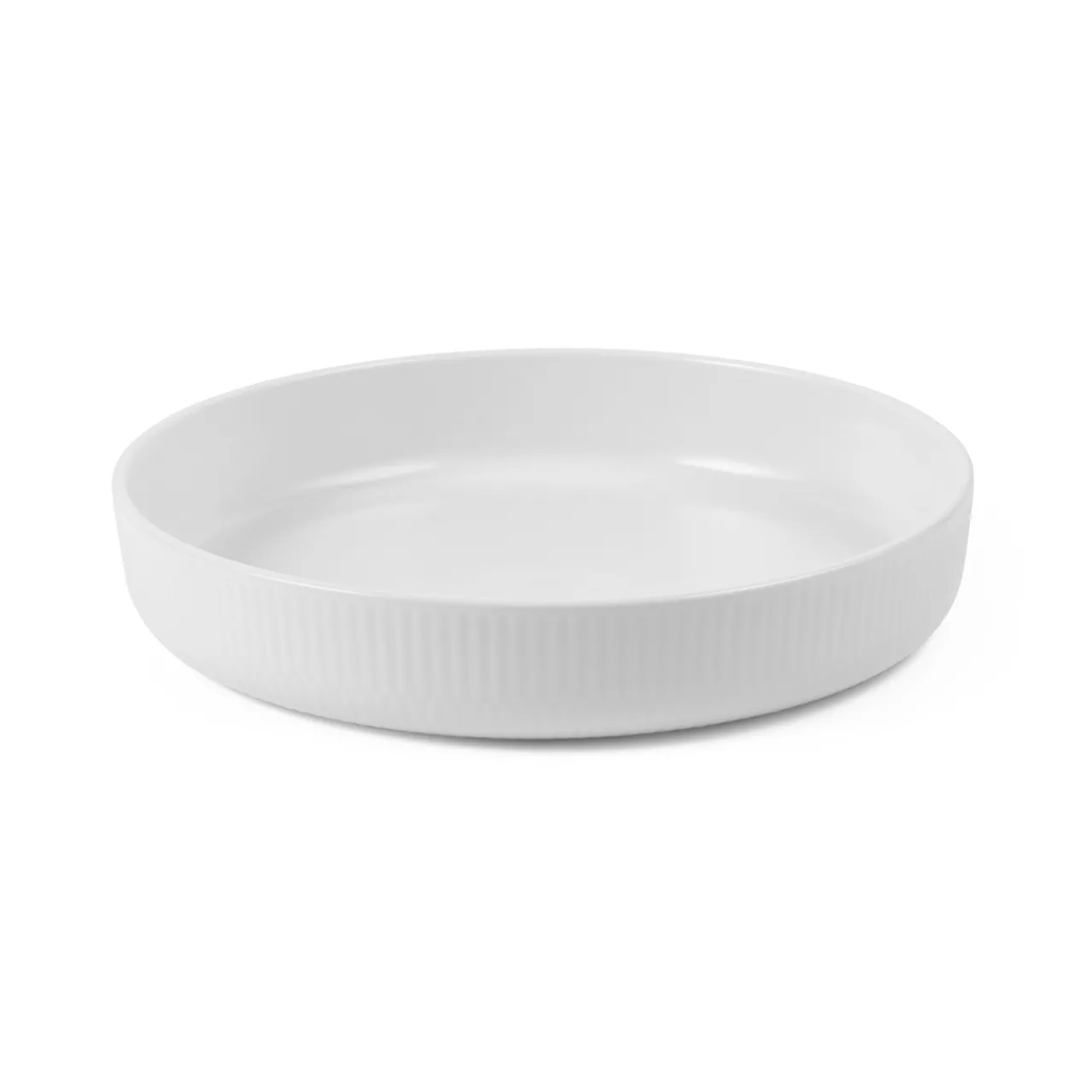 White Fluted Ovenware, 27 cm