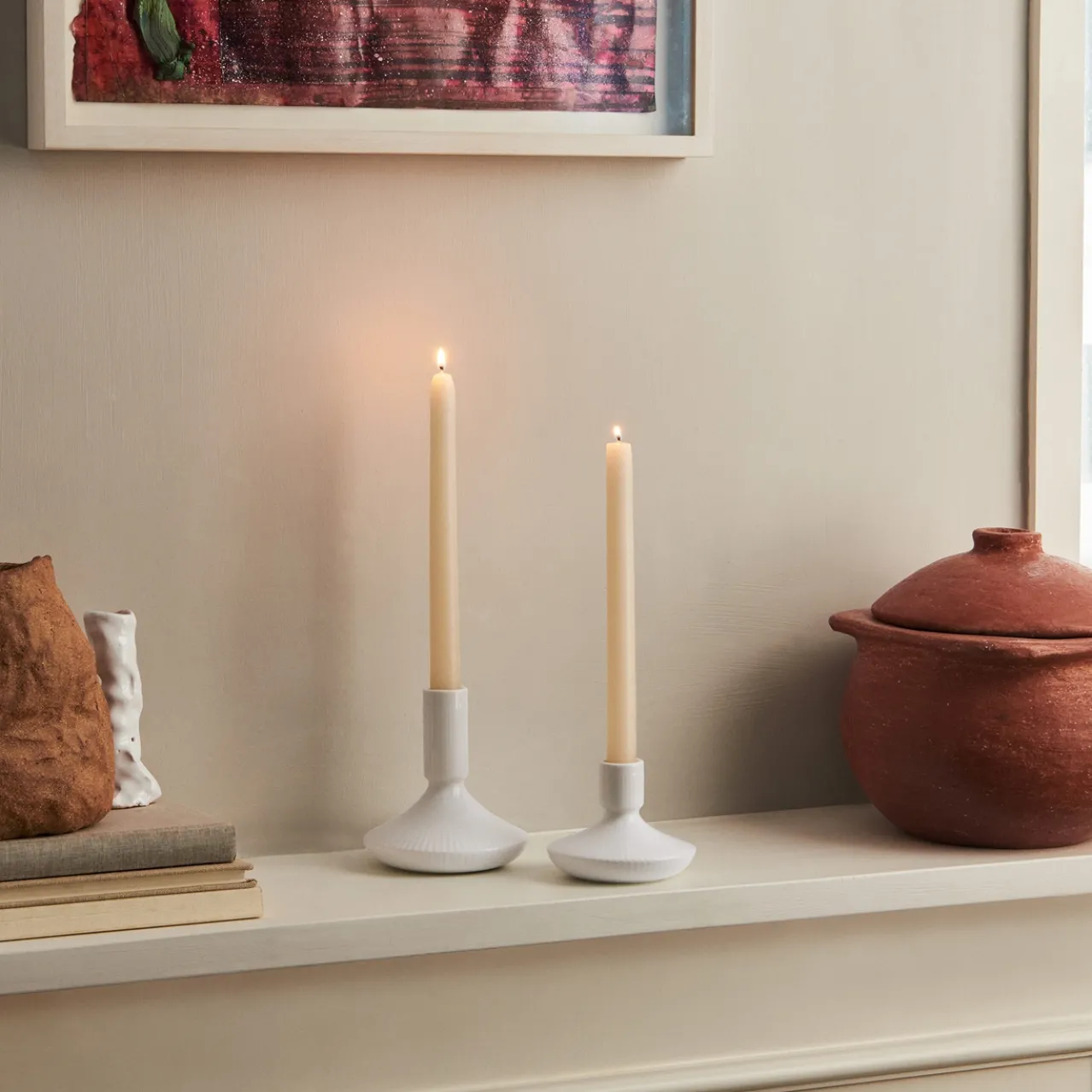 White Fluted Serving Set, 24.5 cm, 4 pcs